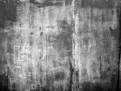 black grunge texture wall background with grain and dust