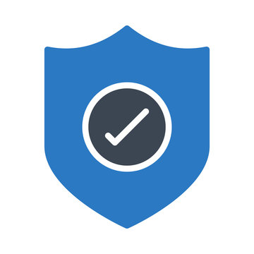 blue shield with checkmark icon clip art preview