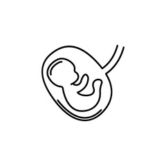 human organ human fetus outline icon. Signs and symbols can be used for web, logo, mobile app, UI, UX