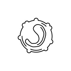human organ white blood cell outline icon. Signs and symbols can be used for web, logo, mobile app, UI, UX