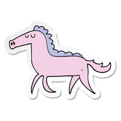 sticker of a cartoon horse