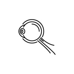 human organ eyeball structure outline icon. Signs and symbols can be used for web, logo, mobile app, UI, UX