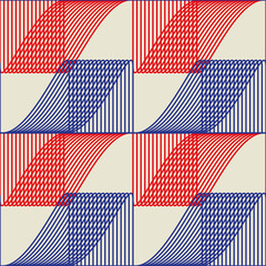 Seamless abstract pattern in constructivism soviet style. Vector vintage 20s geometric ornament.
