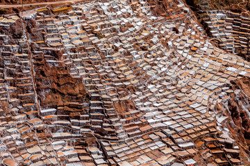 Salt Mines in Maras, Sacred Valley, Peru.