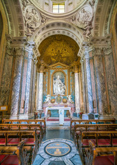 Fototapeta na wymiar Albani Chapel in the Basilica of San Sebastiano Fuori Le Mura, in Rome, Italy.