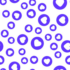 Hearts for Valentine's Day. Romantic feeling and love. Seamless vector EPS 10. Abstract geometric pattern. Multicolor Figures. Texture for print and Banner. Flat style