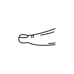 human organ toe outline icon. Signs and symbols can be used for web, logo, mobile app, UI, UX