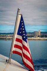 American flag at Pearl Harbor