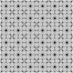 Seamless traditional Japanese geometric ornament .Black and white.