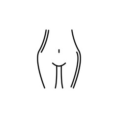 human organ female pubis outline icon. Signs and symbols can be used for web, logo, mobile app, UI, UX