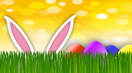 rabbit ears in the grass