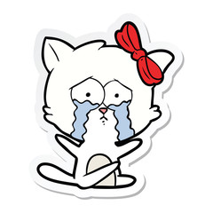 sticker of a cartoon cat