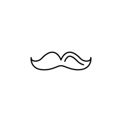 human organ big moustache outline icon. Signs and symbols can be used for web, logo, mobile app, UI, UX