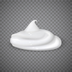 White cream, realistic vecor illustration. Mock up for advertising of cosmetic products