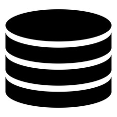 gz348 GrafikZeichnung - icon hdd: hard disk drive, database, hard, reporting, raid, storage icon - simple template - square xxl black g7282