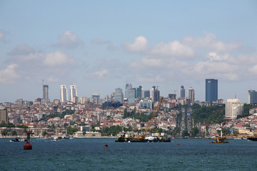 Obraz premium District of Besiktas Seaside in Istanbul, Turkey.