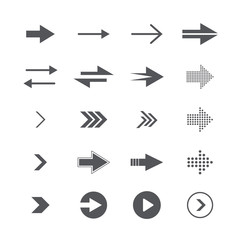 Modern simple icons and logos set of arrows