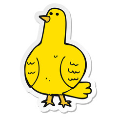 sticker of a cartoon bird