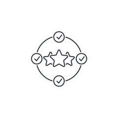 Customer experience. Vector linear icon.