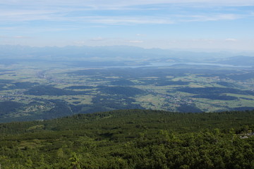 Fototapeta premium Babia Góra widok na Tatry