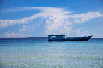 nautical vessel in the sea of kalimantan island