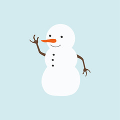 Snowman. Christmas snowman. Logo snowman. Winter. Vector illustration. EPS 10.