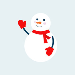 Snowman .Christmas snowman. Logo snowman. Winter. Vector illustration. EPS 10.
