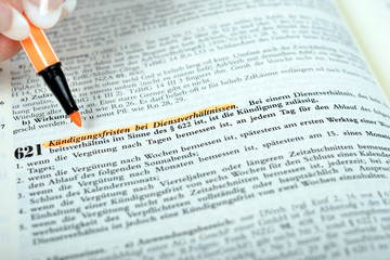 Obraz premium Kündigungsfrist Arbeit
