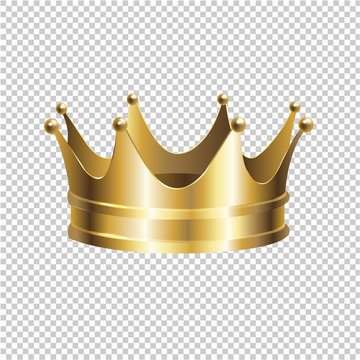 Golden Crown Isolated Transparent Background