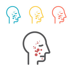 Rash Flat Icon. Vector sign for web graphic