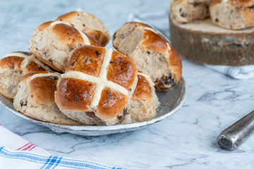 Hot cross buns - traditional Easter food
