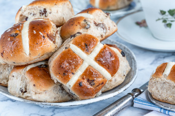 Hot cross buns - traditional Easter food