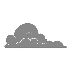 cartoon doodle of white large clouds