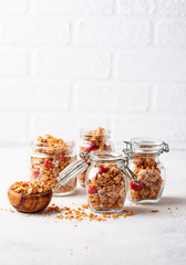 Homemade granola with dried berry
