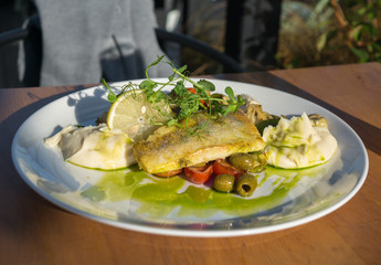 Spring Food With Fish On A Plate