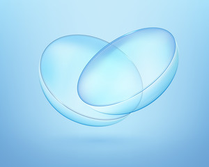 Creative vector illustration of realistic glass eye contacts lenses collection isolated on transparent background. Art design medical for correct vision template. Abstract concept graphic element