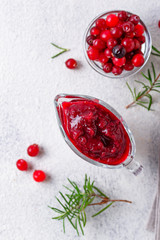 Cranberry sauce with rosemary and fresh berry