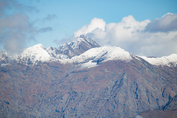 Fototapeta na wymiar Landscape panorama caucasus mountain with autumn hills