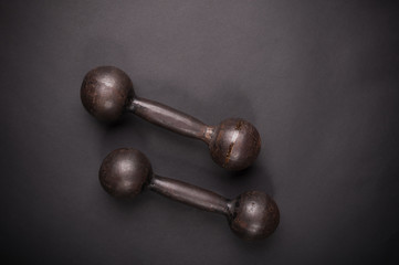 Older solid cast dumbbell