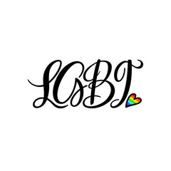LGBT handlettering calligraphy