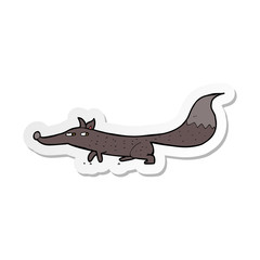 sticker of a cartoon little fox