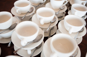 Many cups for coffee