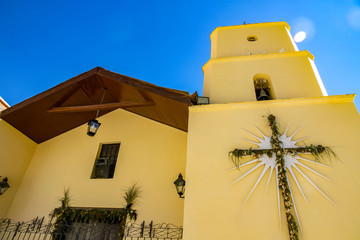 Fototapeta premium View on a historic church in Iruya, Argentina