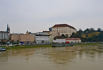 Obraz premium Linz, Austria. City center of Linz in wintertime.
