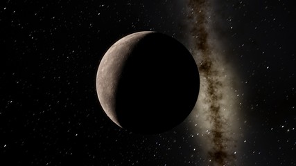 Fototapeta premium Planeta Ziemia z kosmosu Ilustracja 3D planeta rtęć widok orbity, nasza planeta z orbity, świat, ocean, atmosfera, ziemia, chmury, kula ziemska (elementy tego zdjęcia dostarczone przez NASA)