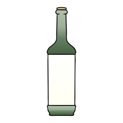 quirky gradient shaded cartoon wine bottle