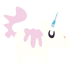 quirky hand drawn cartoon unicorn