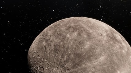 Planet Earth from space 3D illustration planet mercury orbital view, our planet from the orbit, world, ocean, atmosphere, land, clouds, globe (Elements of this image furnished by NASA)