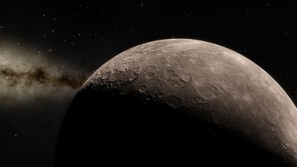 Obraz premium Planet Earth from space 3D illustration planet mercury orbital view, our planet from the orbit, world, ocean, atmosphere, land, clouds, globe (Elements of this image furnished by NASA)