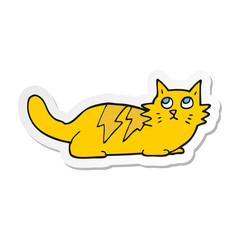 sticker of a cartoon cat